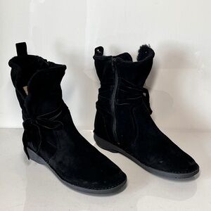 Miz Mooz Prance Suede Wool Lined Ankle Boots